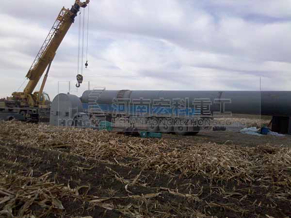 黑龍江呼蘭縣頁巖陶?；剞D(zhuǎn)窯生產(chǎn)線安裝現(xiàn)場